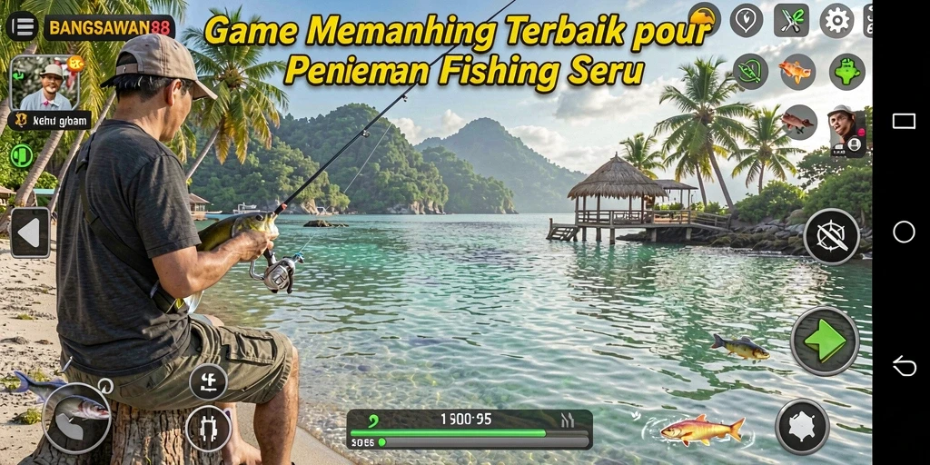 Tampilan gameplay BANGSAWAN88 yang penuh dengan aksi memancing.