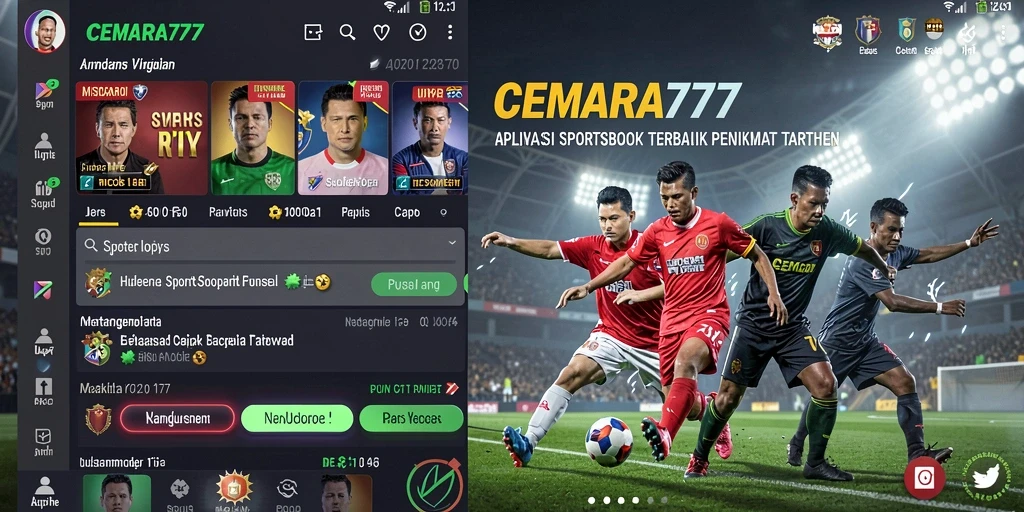 Antarmuka interaktif CEMARA777 dalam taruhan olahraga.