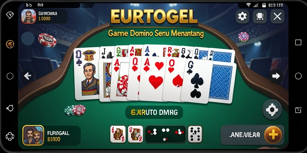 Screenshot menunjukkan pemain sedang menikmati permainan Domino yang seru.
