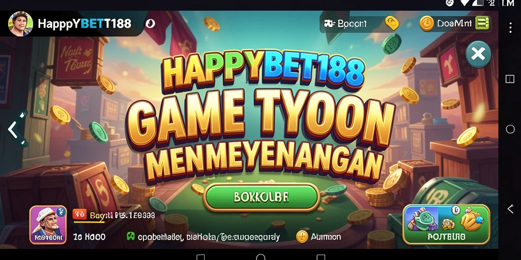 Screenshot utama HAPPYBET188 menampilkan gameplay Tycoon yang seru.