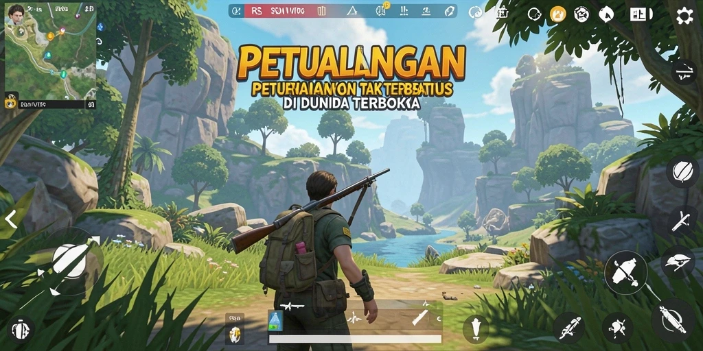 Tampilan gameplay RSNVIP6 di dunia terbuka yang mengesankan.