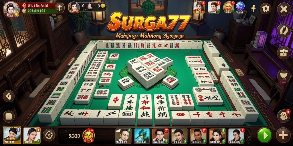 Tampilan menarik dari gameplay Mahjong SURGA77 yang mengasyikkan.